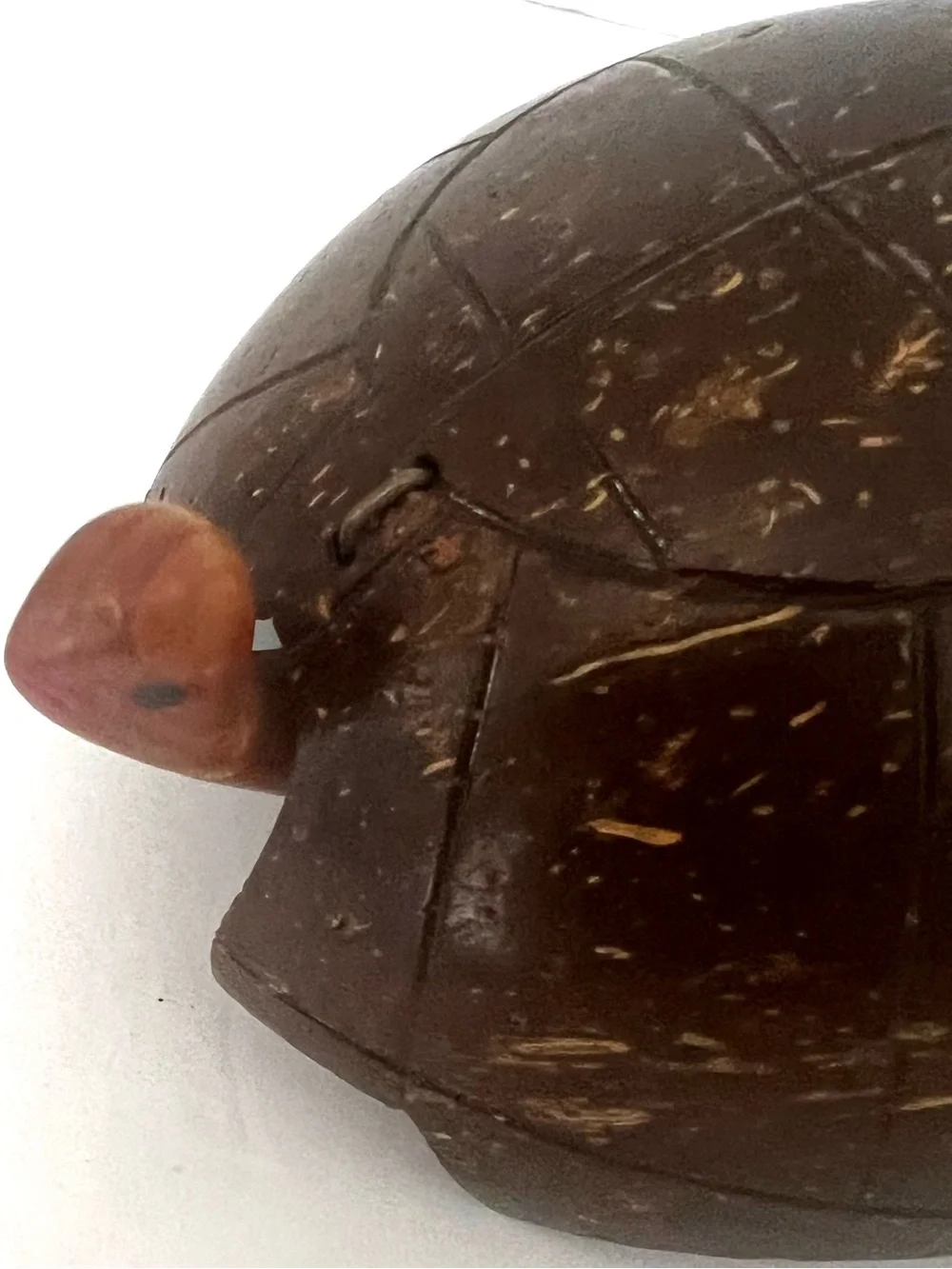 Handcrafted Brown Coconut Shell Turtle Accent - Eco Home Decor